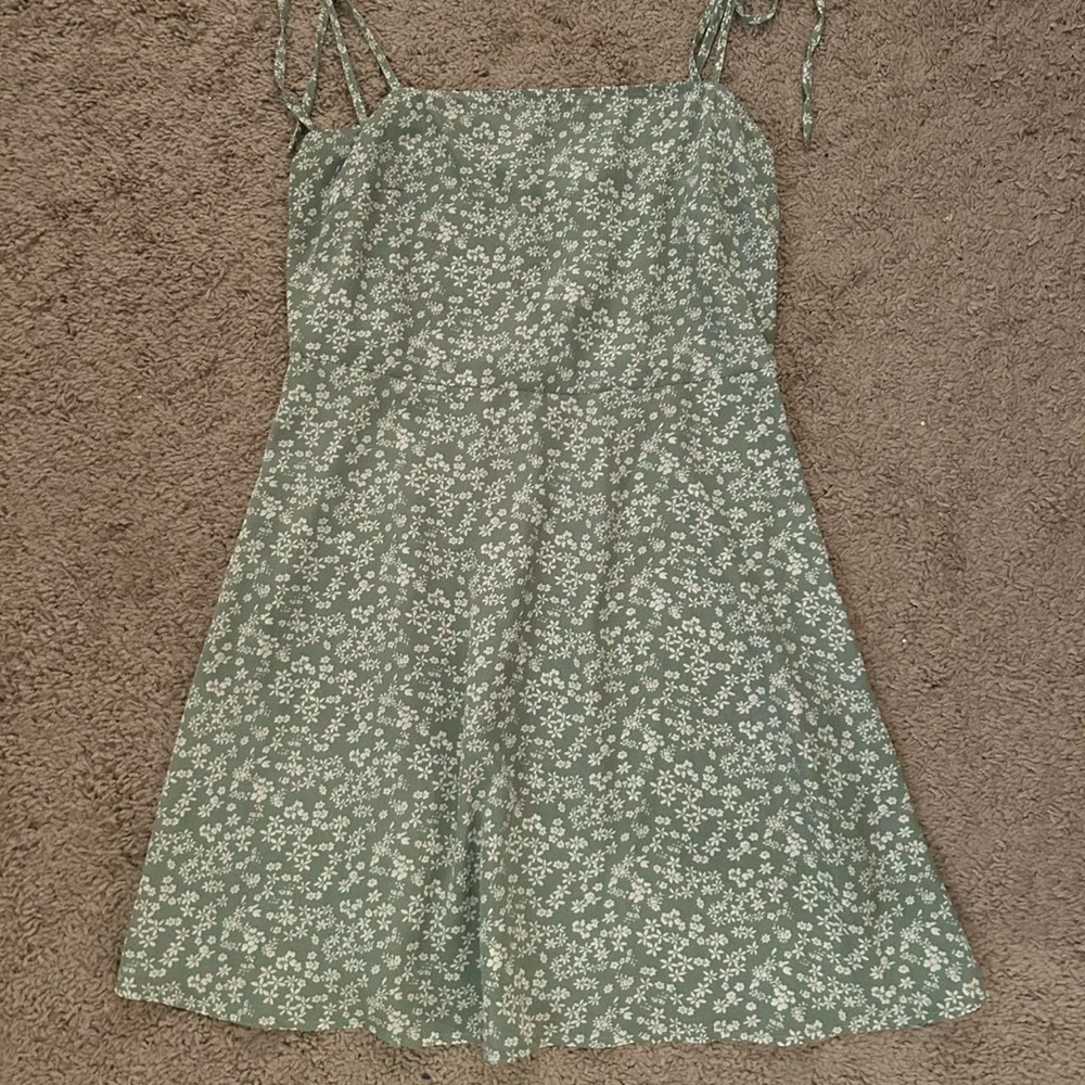 SHEIN Sage Green Floral Dress